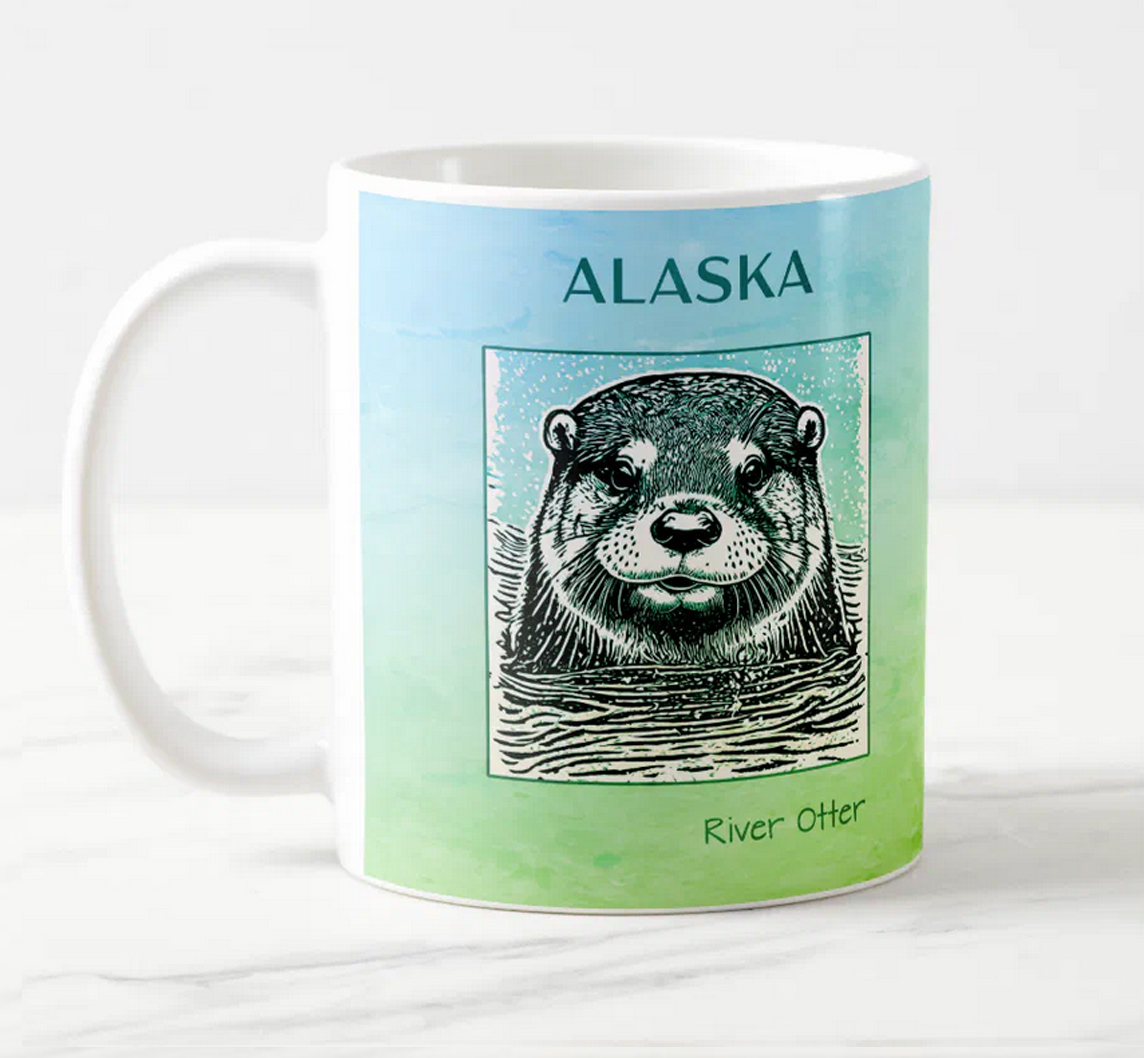 alaska otter portrait mug