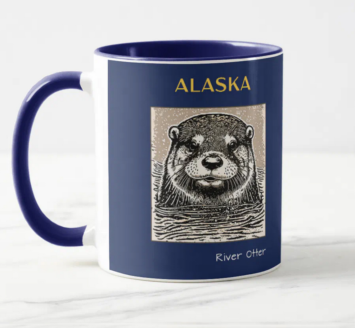 alaska otter portrait mug